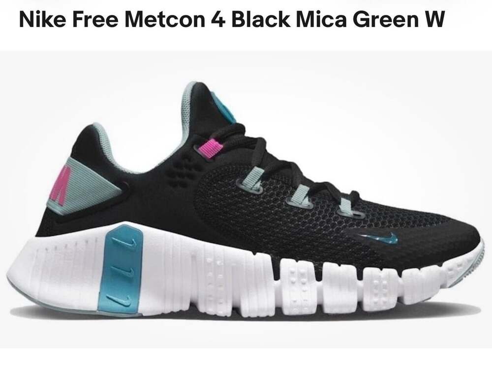 Nike Free Metcon 4 Black Mica Green Women's Training Shoes: 6